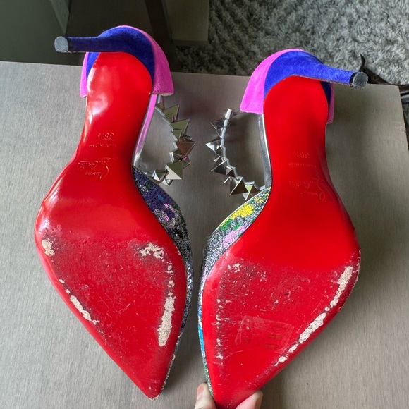 Christian Louboutin multi-colored Heel Shoes EU 38.5 - Picture 7 of 11